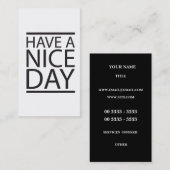 Een fijne dag visitekaartje (Voorkant / Achterkant)