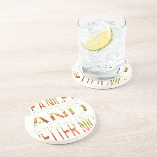 Een fijne dag zandsteen onderzetter (Zijkant)