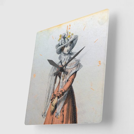 Een fijne dame. vierkante klok (Hoek)