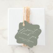 Een fijne dank voor het groene bruidshuwelijk bedankjes labels (In situ)