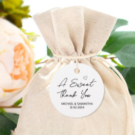 Een fijne dank voor je bruiloft bedankjes labels