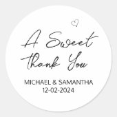 Een fijne dank voor je bruiloft ronde sticker (Voorkant)