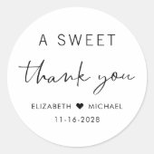 Een fijne dank voor je bruiloft ronde sticker (Voorkant)