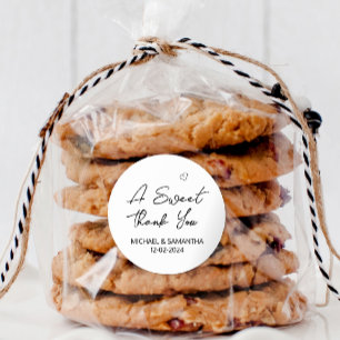 Een fijne dank voor je bruiloft ronde sticker