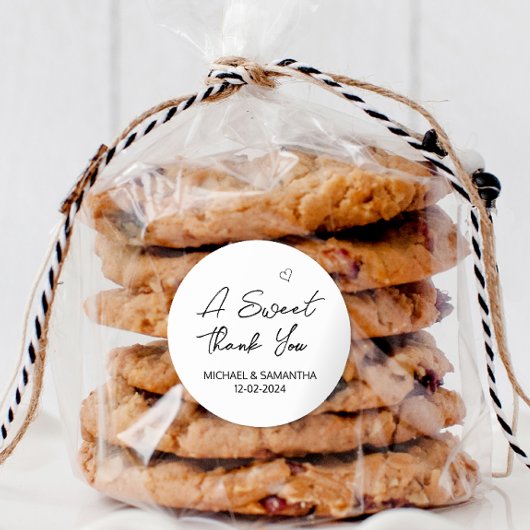 Een fijne dank voor je bruiloft ronde sticker