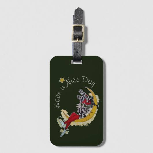 Een fijne en blote dag met dankbaarheid bagagelabel (Voorkant (verticaal))