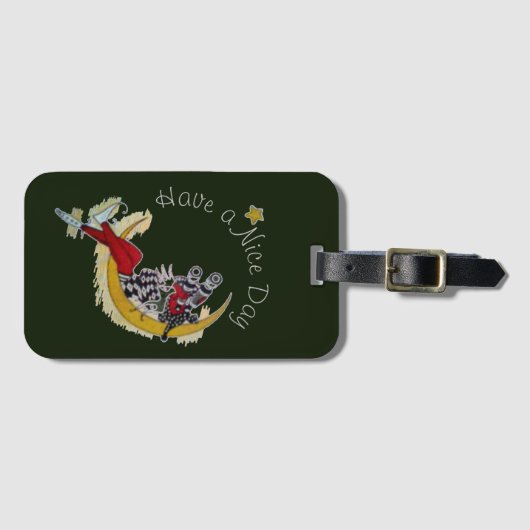 Een fijne en blote dag met dankbaarheid bagagelabel (Voorkant (horizontaal))