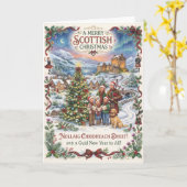 Een fijne kerst uit Schotland kaart (Gele Bloem)