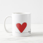 Een fijne lijn Rood Koffiemok (Links)