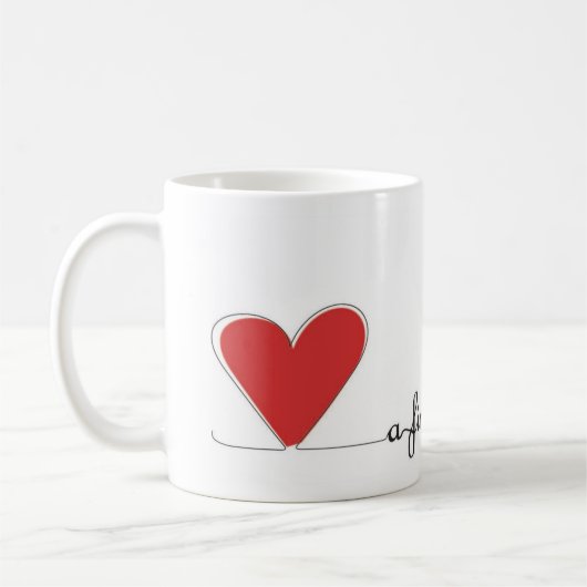 Een fijne lijn Rood Koffiemok (Links)