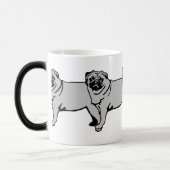 Een fijne pug silhouet  magische mok (Links)