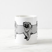 Een fijne pug silhouet  magische mok (Center)