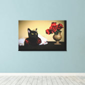 Een fijne schoonheid canvas afdruk (Insitu (Houten vloer))