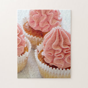 Een fijne taart met roze pekel legpuzzel