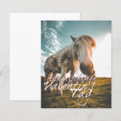 Een fijne Valentijnsdag met een paard dat kijkt (Voorkant / Achterkant)