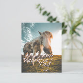 Een fijne Valentijnsdag met een paard dat kijkt (Staand voorkant)