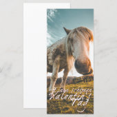 Een fijne Valentijnsdag met een paard dat kijkt (Voorkant / Achterkant)