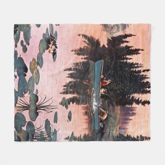 Een fijne vangst door John Clymer Fleece Deken (Voorkant (Horizontaal))