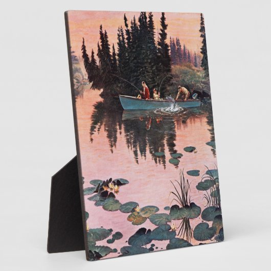 Een fijne vangst door John Clymer Fotoplaat (Zijkant)