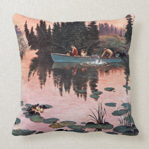 Een fijne vangst door John Clymer Kussen