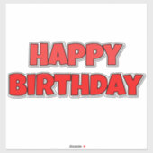 Een fijne verjaardag en een fijne dag sticker (Vel)