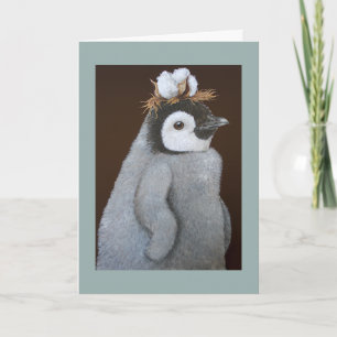 Een fijne zuidelijke pinguïn kerstkaart feestdagen kaart