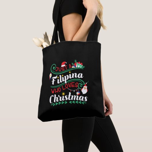 Een Filippijnse die van kerst houdt Tote Bag (Dichtbij)