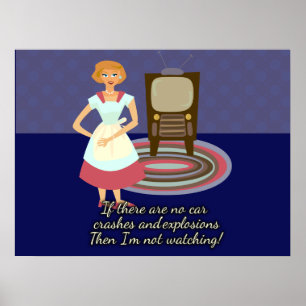 Een filmliefhebbende huisvrouw poster