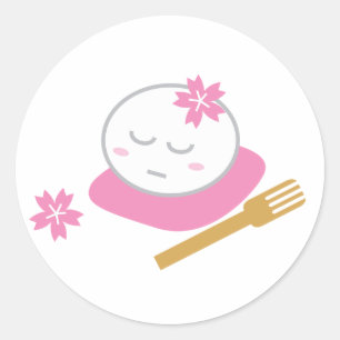 Eén filosofische Mochi-Sticker Ronde Sticker