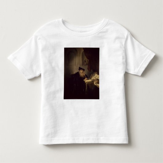 Een filosoof, 1635 (olie op het paneel) kinder shirts (Voorkant)
