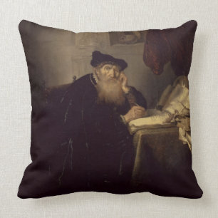 Een filosoof, 1635 (olie op het paneel) kussen