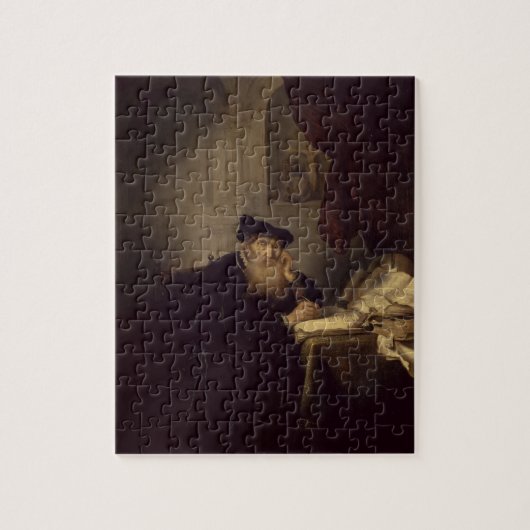 Een filosoof, 1635 (olie op het paneel) legpuzzel (Verticaal)