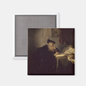 Een filosoof, 1635 (olie op het paneel) magneet (Voorkant / Achterkant)