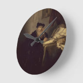 Een filosoof, 1635 (olie op het paneel) ronde klok (Hoek)