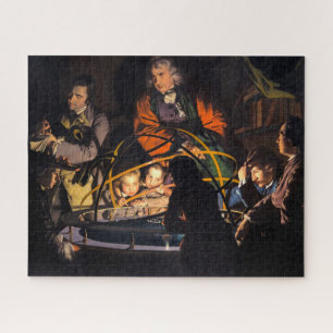 Een filosoof die college geeft over het orrery zon legpuzzel