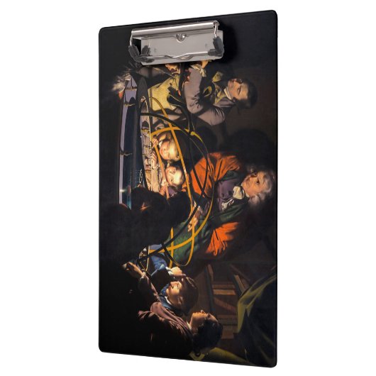 Een filosoof die lesgeeft over het Ordrery zonnest Klembord (Links)