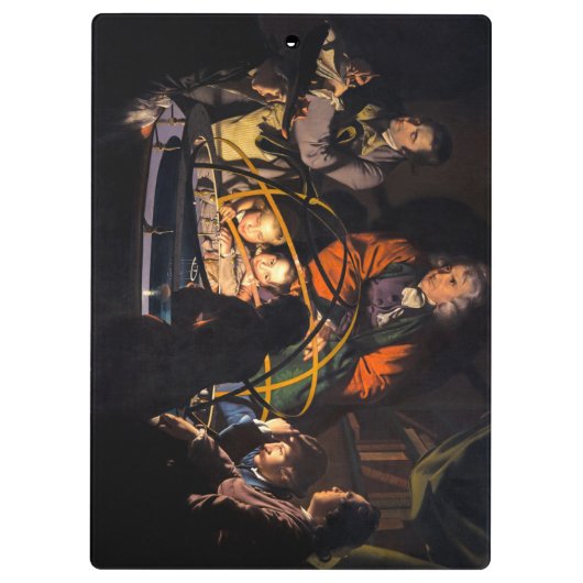 Een filosoof die lesgeeft over het Ordrery zonnest Klembord (Achterkant)