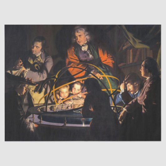 Een filosoof die lesgeeft over het Ordrery zonnest Tissuepapier (Voorkant)