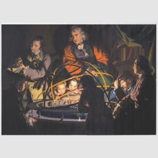 Een filosoof die lesgeeft over het Ordrery zonnest Tissuepapier (Voorkant)