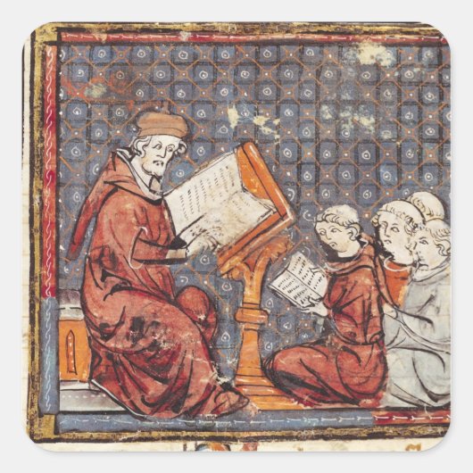 Een filosoof onderricht in Parijs Vierkante Sticker (Voorkant)