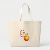 Eén Fine Georgia Peach Grote Tote Bag (Voorkant)