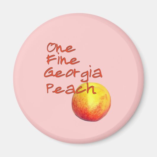 Eén Fine Georgia Peach Magneet (Voorkant)