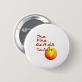 Eén Fine Georgia Peach Ronde Button 5,7 Cm (Voorkant /achterkant)