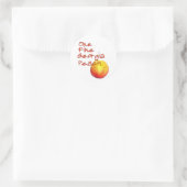 Eén Fine Georgia Peach Ronde Sticker (Tas)