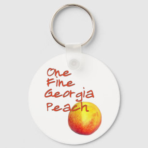 Eén Fine Georgia Peach Sleutelhanger
