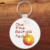 Eén Fine Georgia Peach Sleutelhanger (Voorkant)