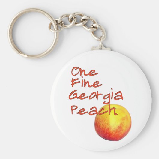 Eén Fine Georgia Peach Sleutelhanger (Voorkant)