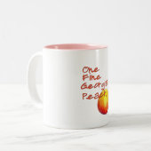 Eén Fine Georgia Peach Tweekleurige Koffiemok (Voorkant links)