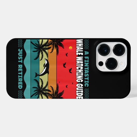 Een Fintastic Whale Watking Guide is net in ruste iPhone Hoesje (Achterkant horizontaal)