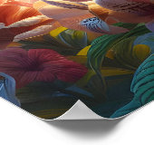 Een fladderende kolibrie: Naturen dansen Poster (Hoek)